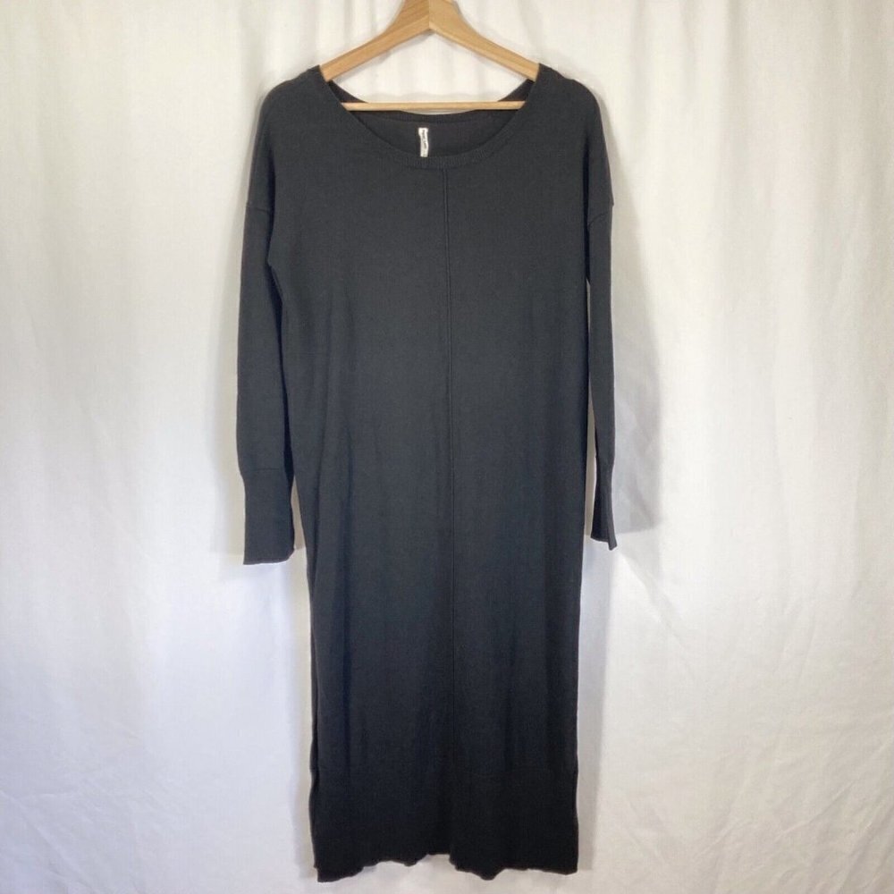 Paper Label Tunic Sweater Dress Dark Academia Whimsy Goth Witchy Minimalist S